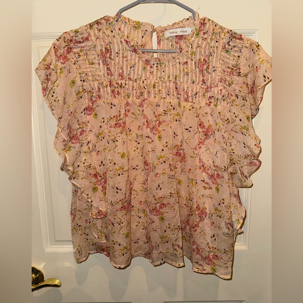 Bishop and young Shelby Flutter Sleeve blouse